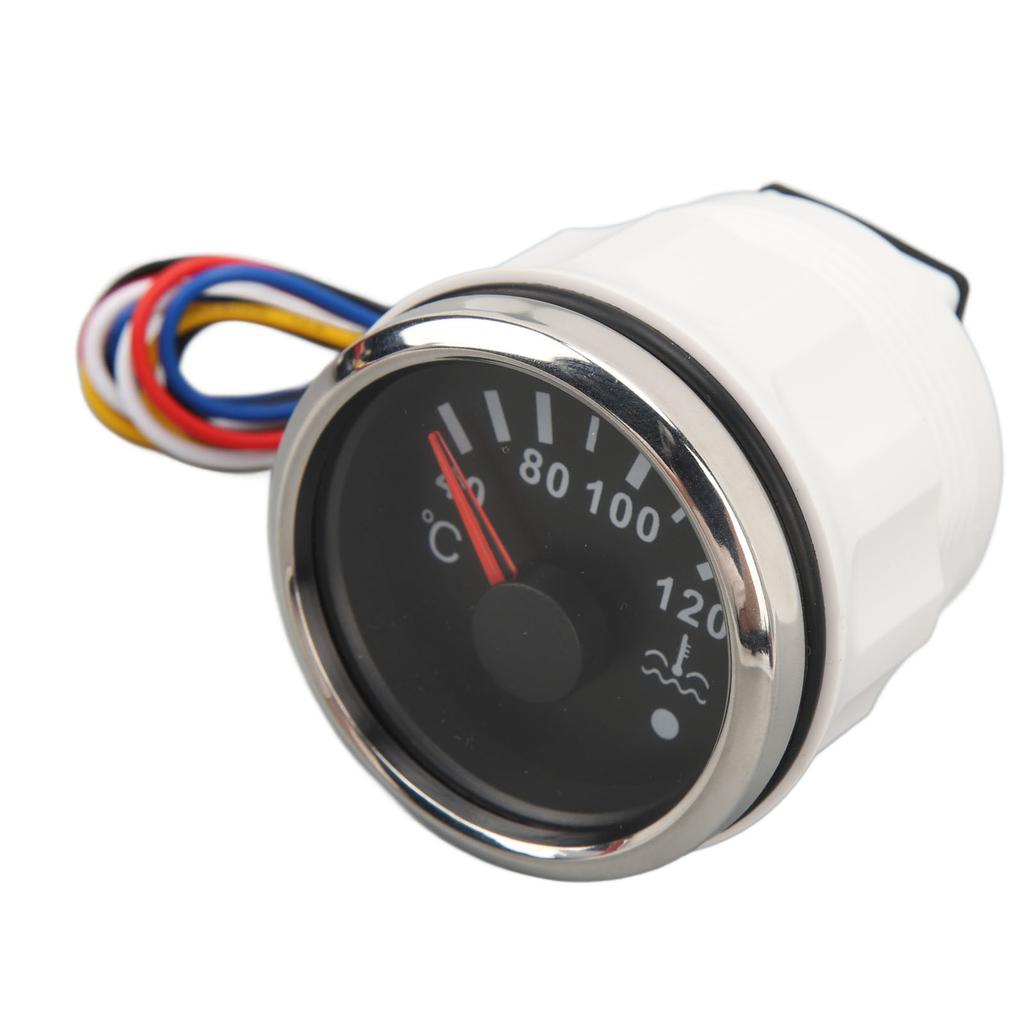 52MM Water Temperature Gauge 40 To 120 Degrees C DC9 To 32V Pointer Water Temperature Meter with Backlight For RVs