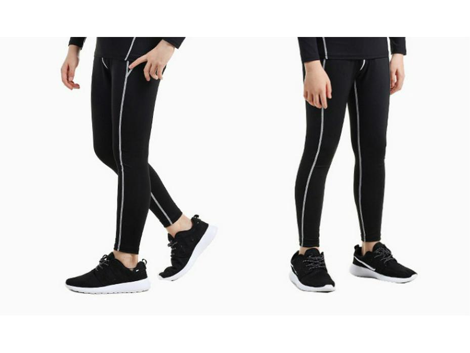 Boys' Quick-Dry Running Tights & Fitness Base Layer Set for Autumn/Winter