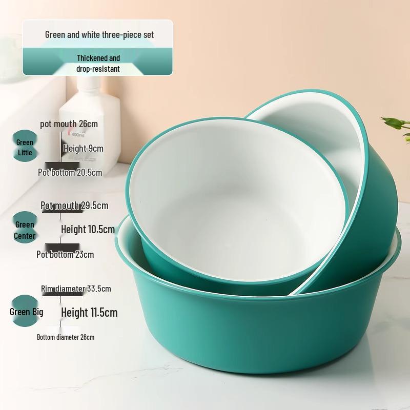 Durable Extra Thick Plastic Washbasin for Household or Dormitory Use