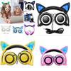 Foldable Headphones Cat Ear Led Music Lights Gaming Headset Stereo Super Bass