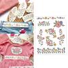 Quick Craft Stencil For Textile Art Reusable Florals Designs On Tear Resistant Embroidery Paper