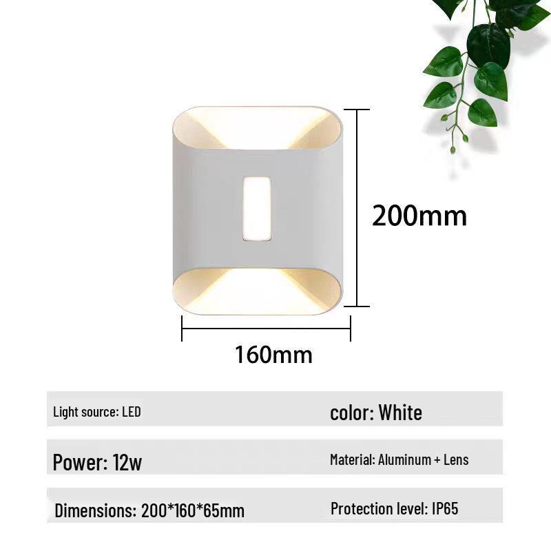 Modern Minimalist Four-Leaf Clover Outdoor Waterproof Wall Light for Courtyard, Balcony, and Aisle Decoration