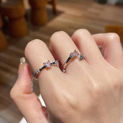 Niche Design Rose Love Adjustable Ring Light Luxury High Sense French Personalized Simple Ring