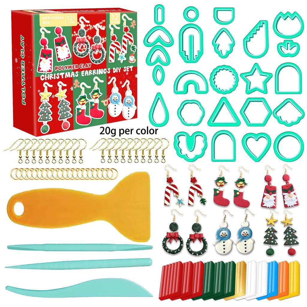 Polymer Clay Fimo DIY Soft Clay Set Molding Craft Oven Bake Clay Blocks Montessori Early Education Toy For Kids Christmas Set