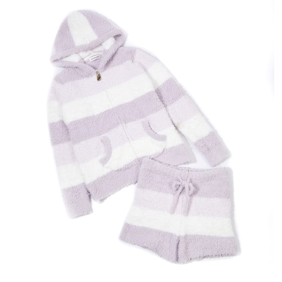 

JADEPLUM Pajama Fluffy and Perfect for and Perfect for Loungewear and Christmas Gifts Purple Women s Set, Soft, Spring, Autumn, Winter, (3 Colors)