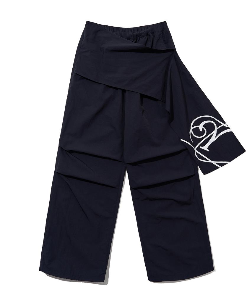 YOUHEE Parachute Layered Pants_Black