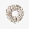 Mellotory Shirring Satin Scrunchie (ivory)