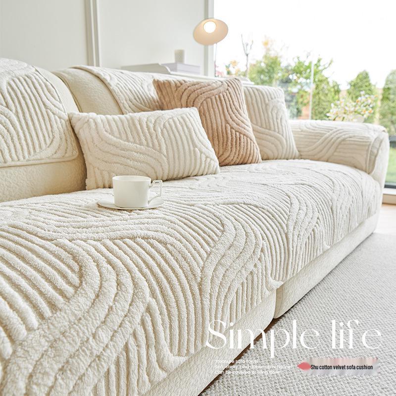 2024 Premium Non-Slip Plush Sofa Cushion Cover for Autumn/Winter