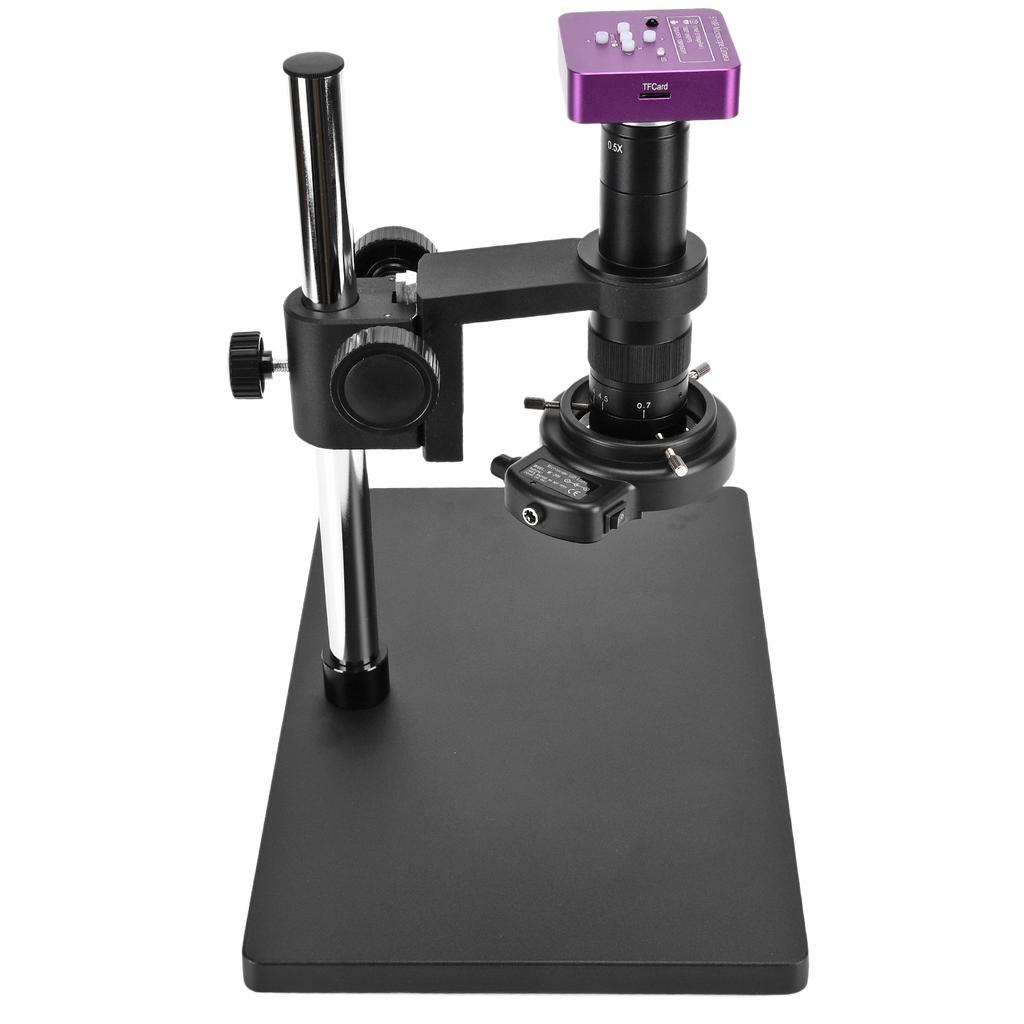 51MP Digital Video Microscope Camera with 180X CLens 144LED Ring Light Stand Bracket for Repairing  5060HZ