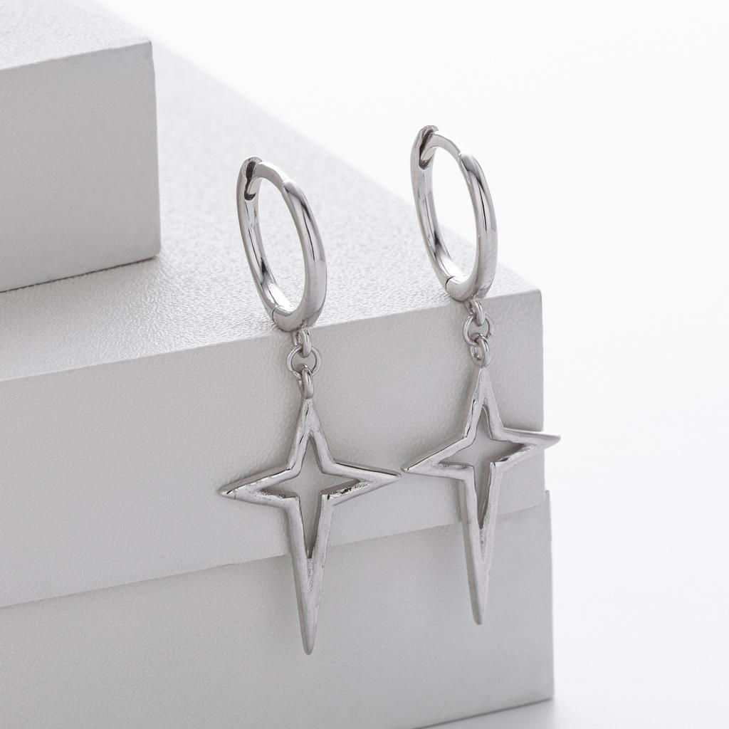 The New S925 Sterling Silver Ear Buckles Are Fashionable and Individual and the Sparkling Cross Earrings Exude a Touch of Luxury
