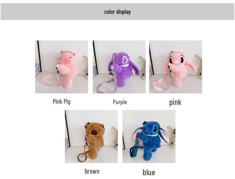 2025 Cute Plush Furry Crossbody Backpack for Little Girls