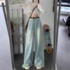 Women's 2024 Wide-Leg Retro Flared Jeans with Tassel Details - Spring & Autumn Collection