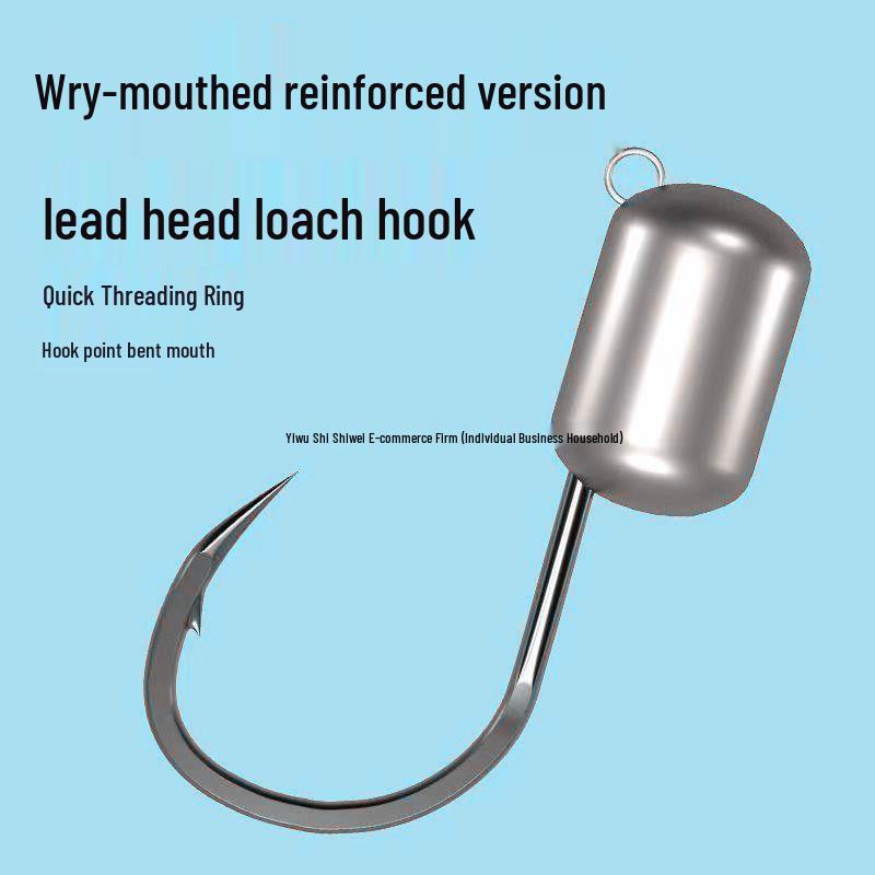 Enhanced Loach Jig Head Hook – Anti-Snag, Soft Bait, 3-20g for Mandarin Fish