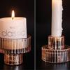 Vertical Stripe Candle Holder Clear Glass Candle Holder Tea Light Holder Centerpiece for Weddings Restaurant Parties
