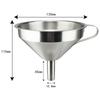 Kitchen Funnel Stainless Steel Funnel with Strainer Large Metal Funnel Filter for Filling Bottle Oil Liquid Kitchen Accessories