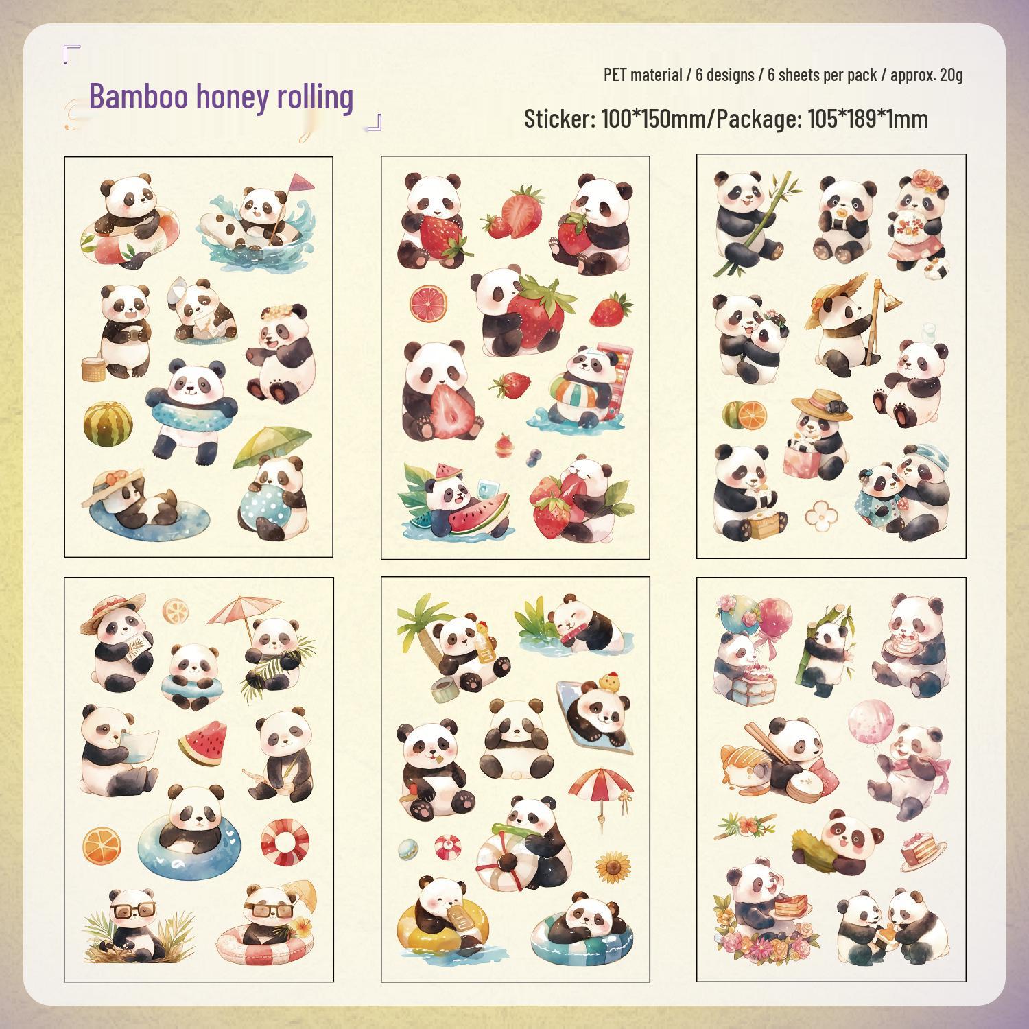 ZABC  Moe  Cute Pet Sticker Pack: Rabbit, Bear & More - 8 Types of Postcard-Style Sheets