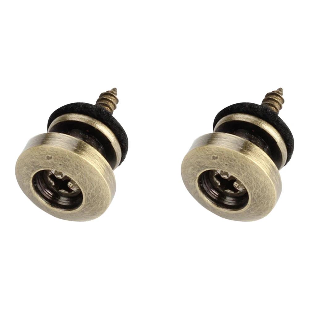 2Pcs Guitar Screw End Pin Mushroom Head Guitar Strap Lock Guitar Fixator Adjustable Metal Musical Instruments Accessories