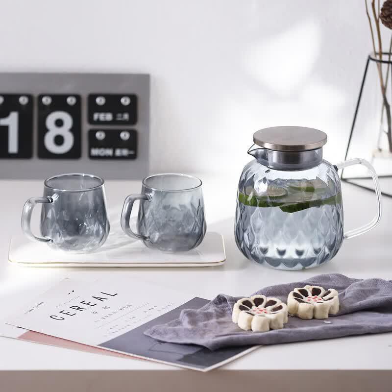 DESLON Dragon Scale Glass Pitcher & Tumbler Set
