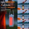 Camping Light Folding Outdoor Portable Rechargeable 10000mAh Student Dormitory Hanging Tent Hanging Lantern Led Flashlight