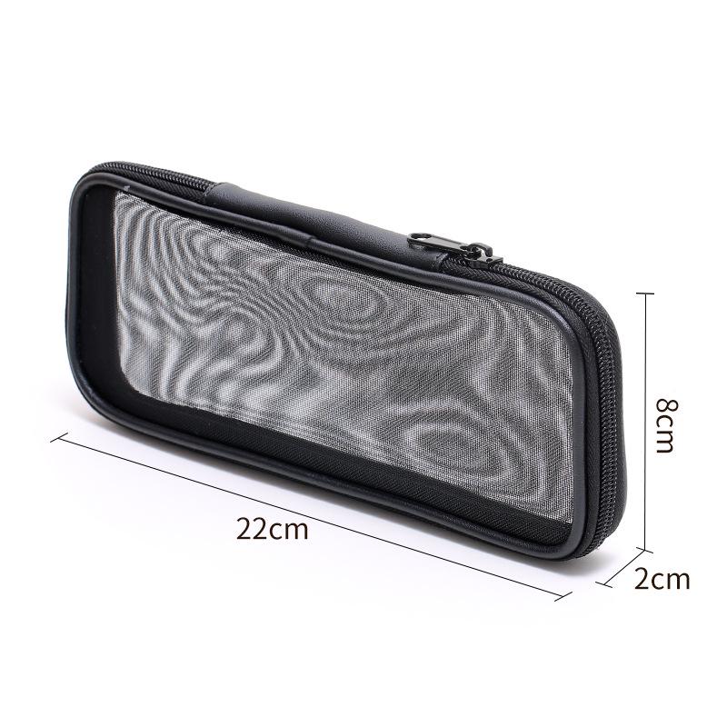 

Black Mesh Travel Makeup Brush Bag for Eyebrow Pencil, Eyeliner, Eyeshadow & Powder Brushes