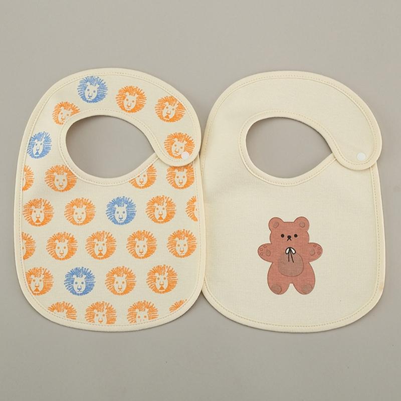 2-teiliges/Set Neugeborenes Baby Baumwoll-Lätzchen Spucktuch Modisches Säuglings-Hochabsorbierendes Speicheltuch Säuglings-Beißlätzchen