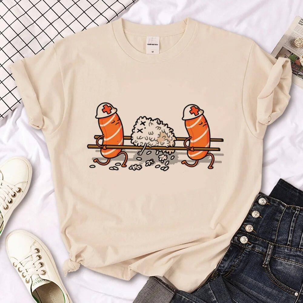 

Sushi Shirt t-shirts women comic tshirt female comic anime clothing Unisex T-shirt