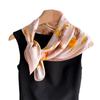 Flower Dream Flower Printing Silk Scarf Square Scarf Premium Shawl Versatile Neck Small Square Scarf Headscarf Ladies Scarf