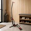 Floor Cycle Stand Black Metal Upright Bike Parking Red Pads