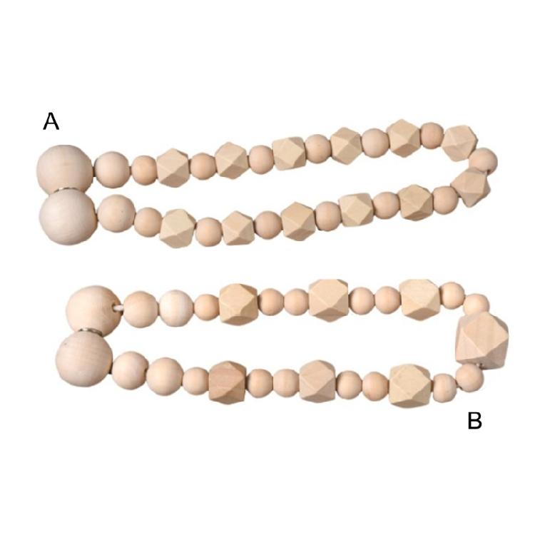 Wood Beads Curtain Holdbacks 6 Pack Magnetic Clasps Window Drapery Holder Tiebacks for Effortlessly Vintage Elegant