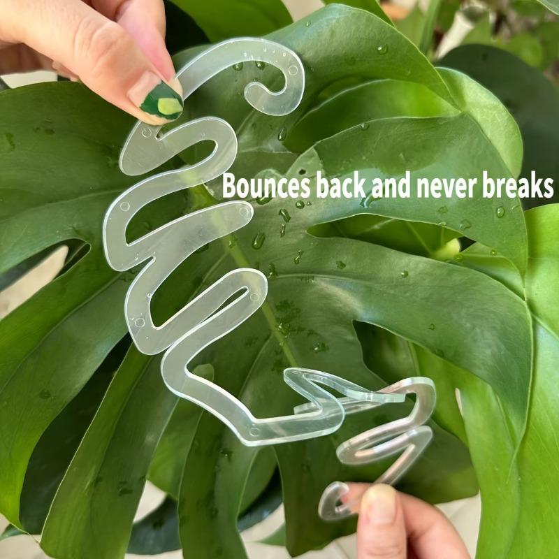 5er-Pack Transparente Flexible Pflanzenstützklemmen Verstellbare Gartenklemmen für Innen Außen Bonsai Monstera Pflanzen Trainingsclips