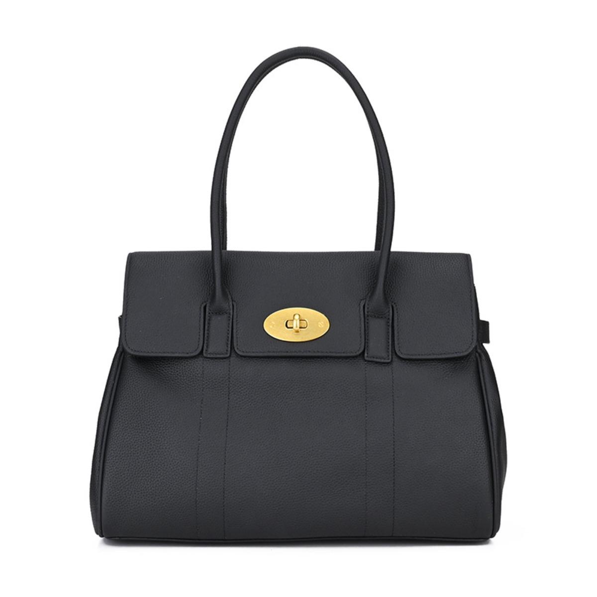 

Women s bag leather high-end summer first-layer cowhide tote bag large-capacity commuting fashion shoulder bag portable soft leather bag чорний