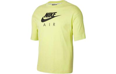 Drop Shoulder Sleeve T Shirt Women's Yellow Green CJ3105-367