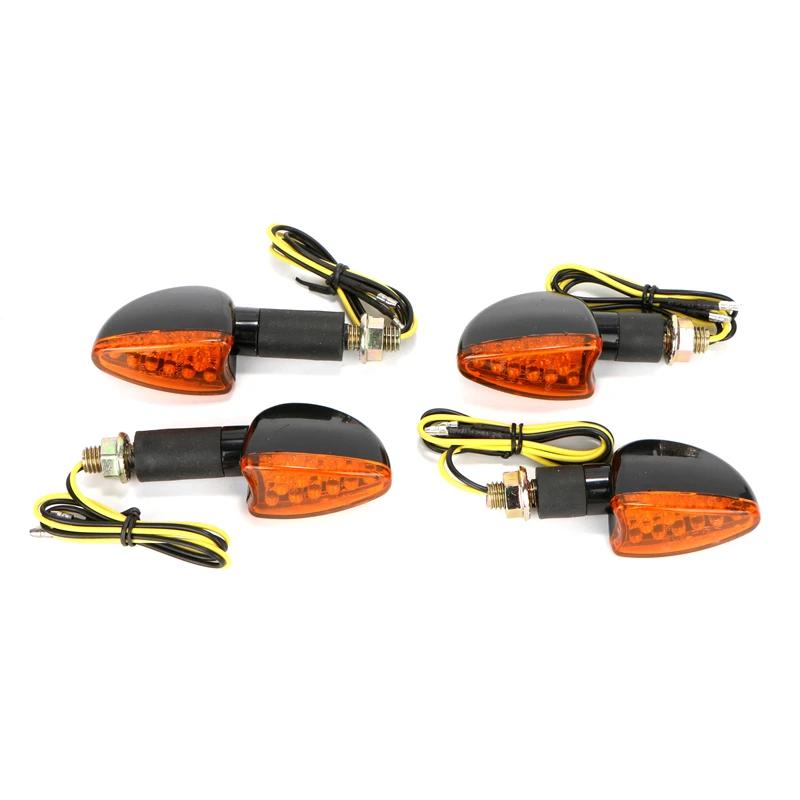 4 Pcs Universal Motorcycle Turn Signals Light Taillight Flexible 12LED Indicators Blinkers Flashers for Honda GROM MSX125 MT-09