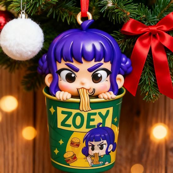 Anime K-Pop Acrylic Charm Demon Slayer Ramen Bowl Christmas Ornament Decorative