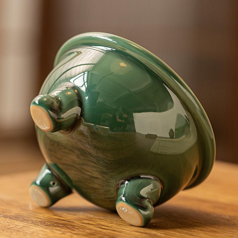 Taihu Disk Incense Burner Household Ceramic Sandalwood Incense Burner Creative Tea Ceremony Desktop Ornaments Home Decoration