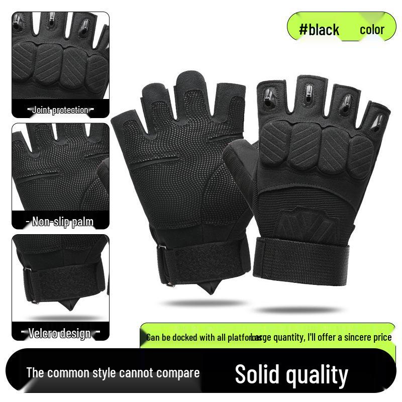 Men's Full-Finger Outdoor Tactical Gloves - Cut-Resistant, Wear-Resistant for Motorcycle Riding & Combat