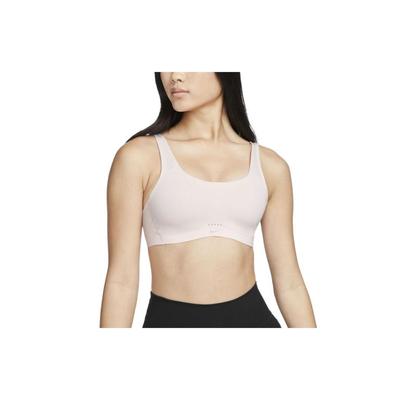 Solid Color Wide Strap Low Impact Support Sports Bra Women Underwear Light-Pink DM0531-640