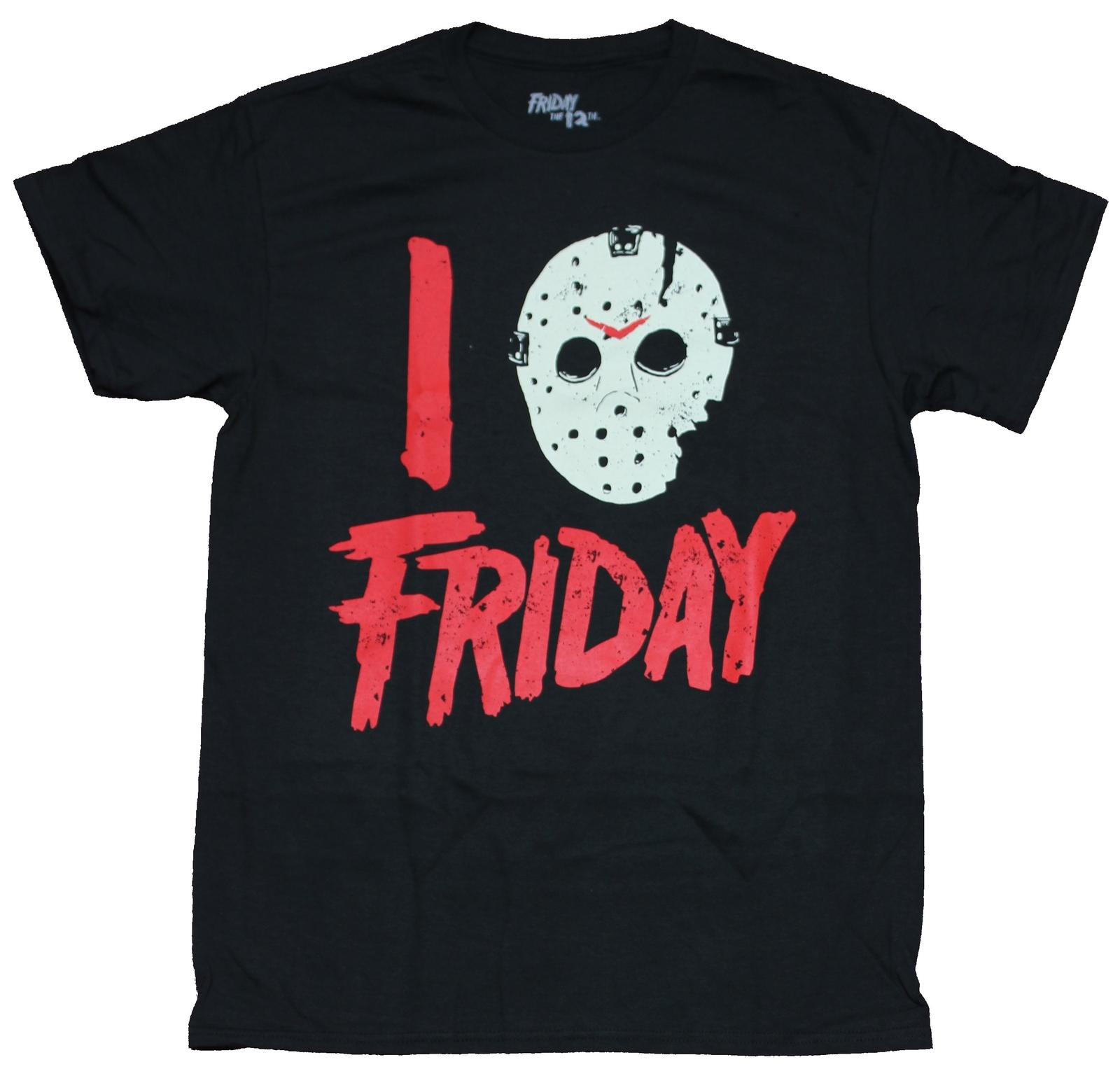 Friday the 13th Adult New T-Shirt - I Jason Hockey Mask Fridays XXXL