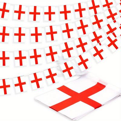 10m/ 32.8ft England Flag String Flag Holiday Decoration Hanging Flag Pull Flag