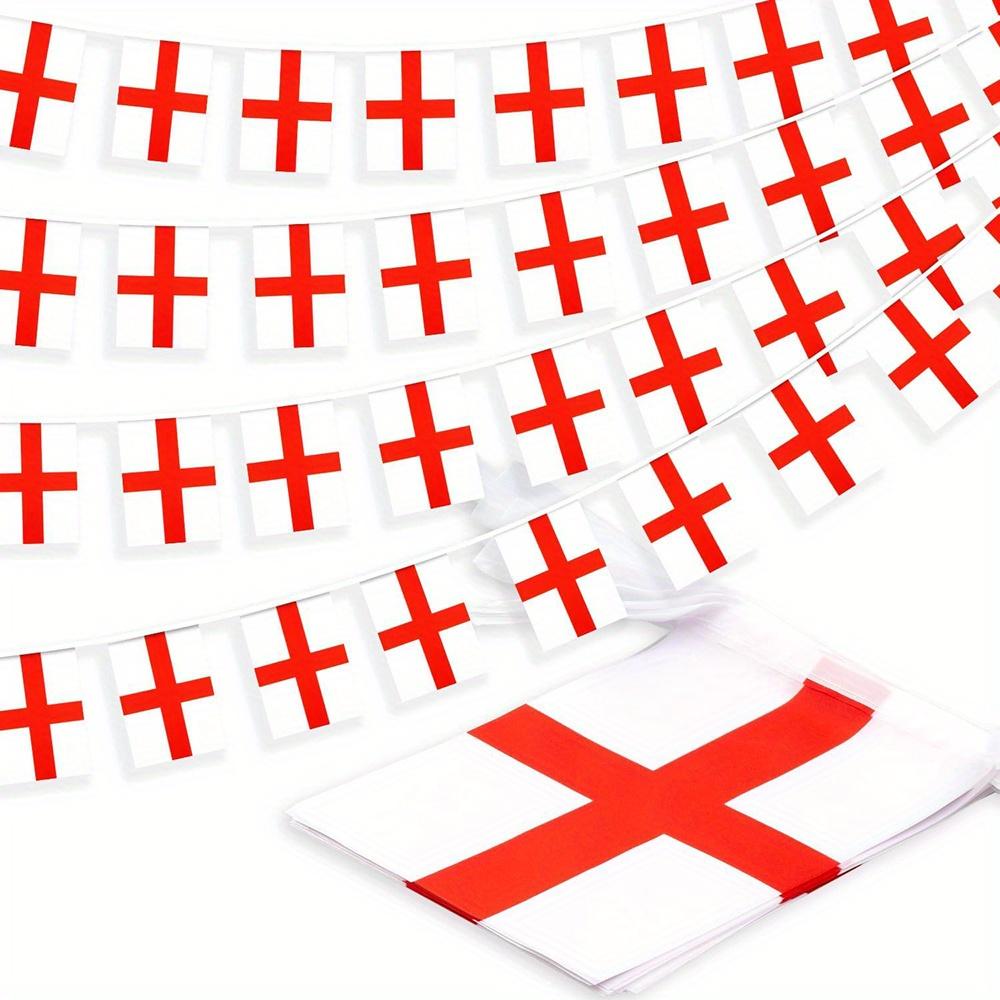 10m/ 32.8ft England Flaggenkette Feiertagsdekoration Hängeflagge Zugflagge