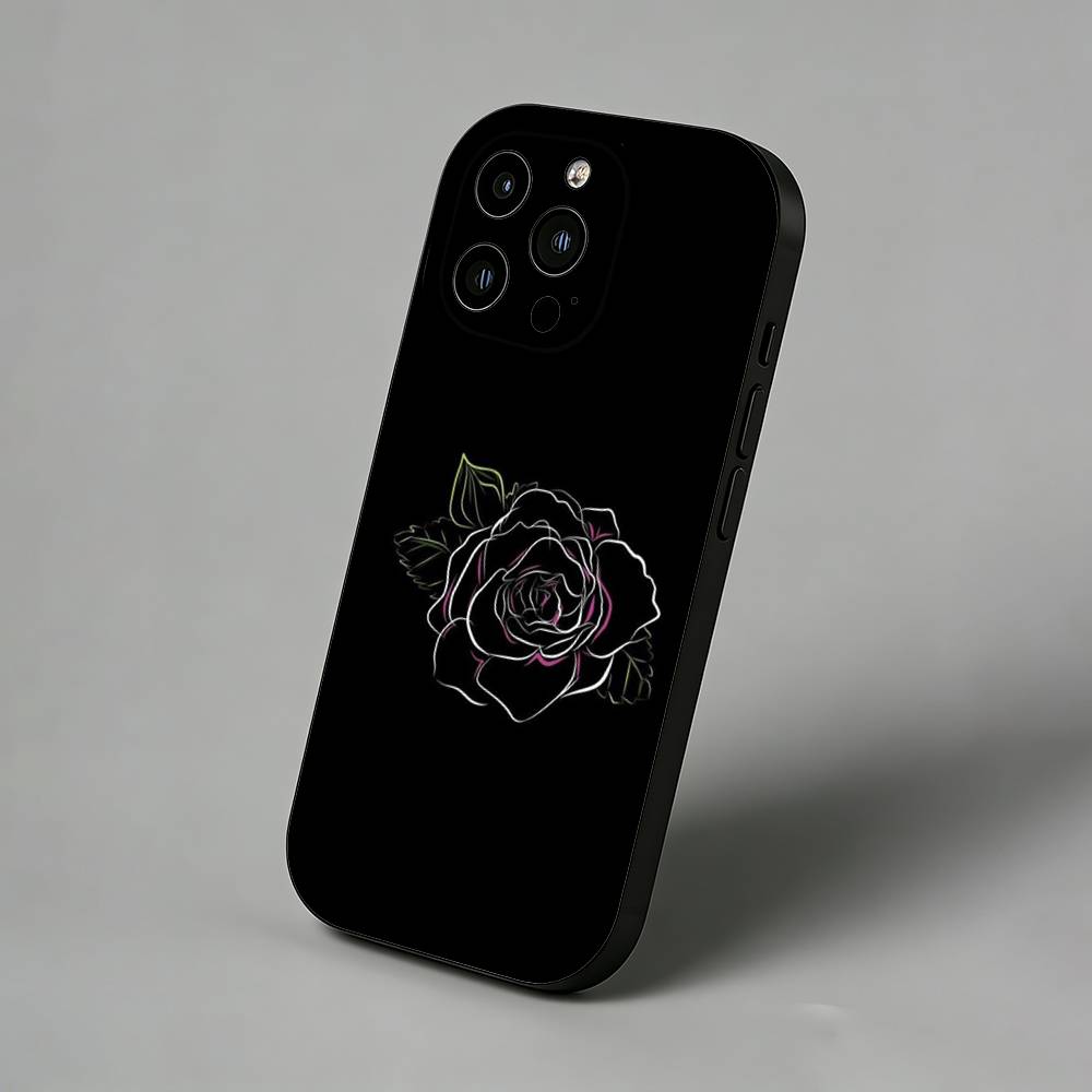 

Line rose iPhone Case For 17 Air 16 Pro Max 16e 15 Plus 14 13 12 11 Back Protector Cover iPhone13
