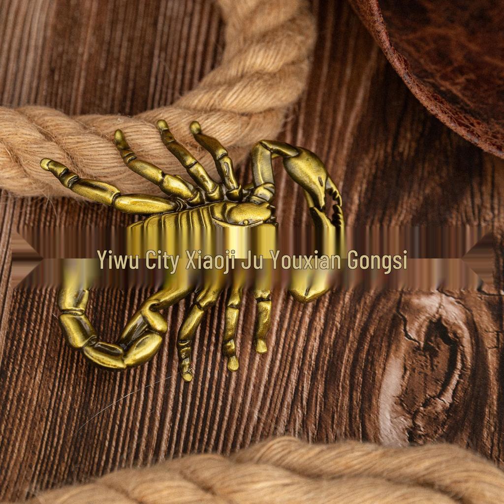 Gold Scorpion Buckle Zinc Alloy Unisex Belt - Retro European/American Fashion