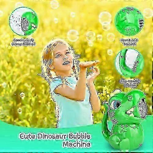 Automatic Bubble Machine, Portable Dinosaur Bubble Blower with Bubble Liquid, 3000+ Bubbles/Min, Perfect for Kids\' Birthday Gift