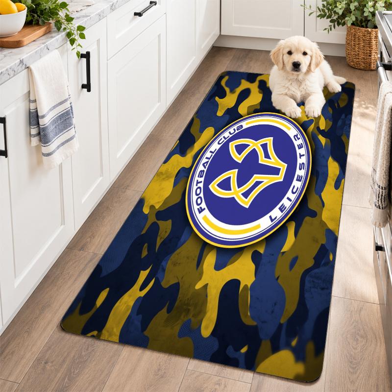 Flannel Kitchen Mat Leicester City Football Soft Area Rug Non Slip Floor Carpet Home Decoration