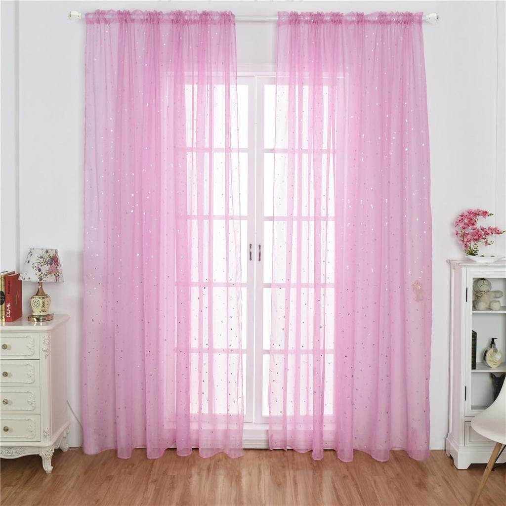 Star Sheer Curtain for Bedroom & Living Room - Trendy Design