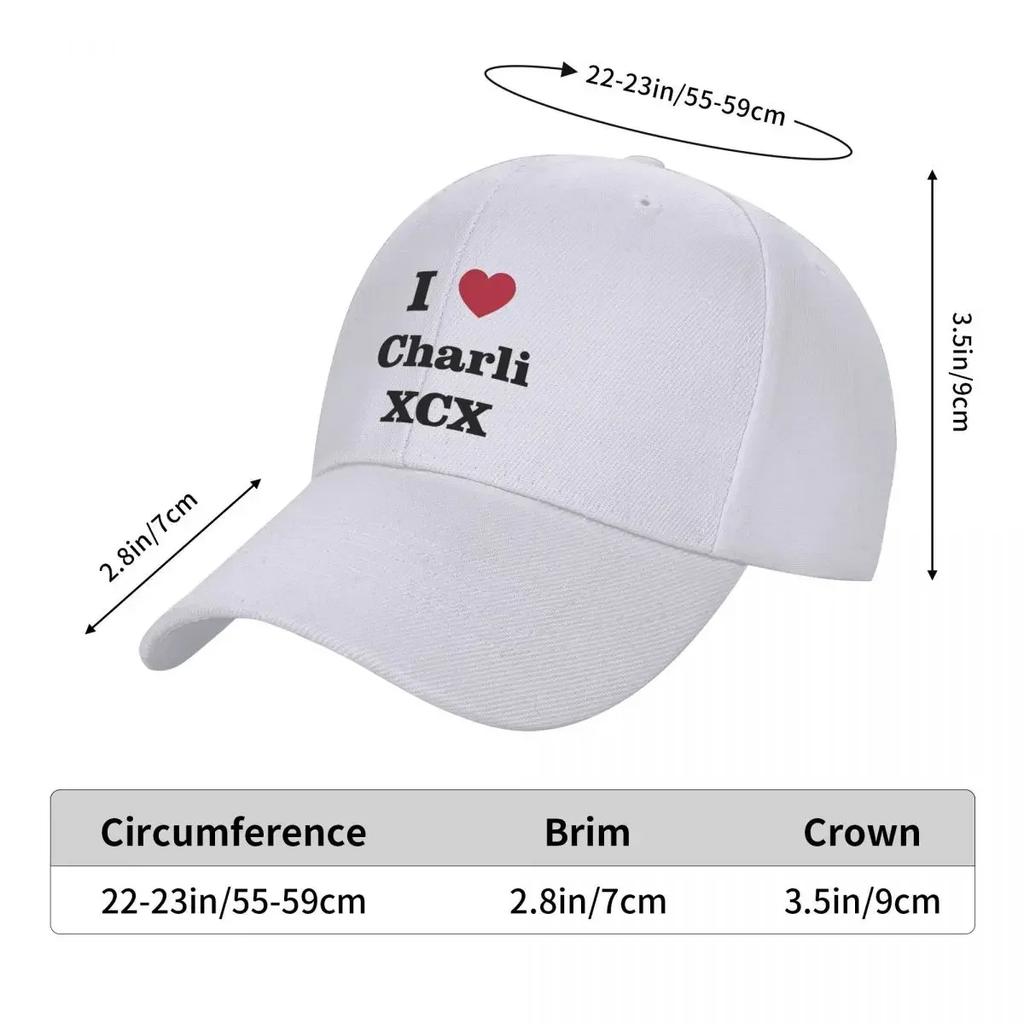 I Love Charli XCX Brat Baseball Caps Unisex Hip-Hop Sun Hats Hat Adjustable Polyester Sports Cap Summer Caps