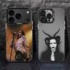 Sänger M-Marilyn M-Manson Handyhülle Für iPhone 16,15,14,13,12,11,Pro,XS,Max,Plus,Mini,SE4,E Schwarz Matt Stoßfeste Hülle