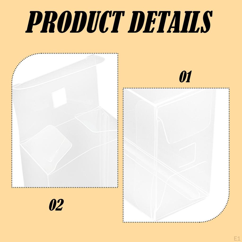 50 Pieces 1/64 Model Car Display Case Clear Storage Box Durability Showcase Practical Protective