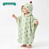 Cartoon Hooded Coral Fleece Bath Towel Cape for Children and Newborns