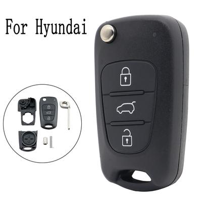 3 Button Car Key Case Remote Flip Key Fob Shell Uncut Blade Car Key Cover For Hyundai I10 I20 I30 Ix35 Ix20 Elantra Replacement